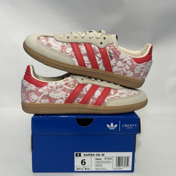 adidas Shoes - Adidas Samba OG X Liberty London - “Better Scarlet” JR8841